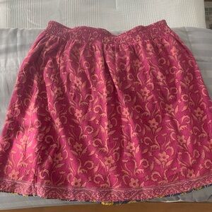 Sundance reversible skirt blue/gold and pink on other side NWOT